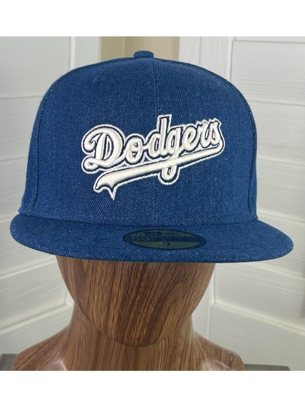 New Era 59Fifty MLB Los Angeles Dodgers Denim 1980 All Star Patch Fitted Size 7